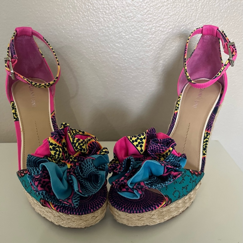 Gianni Bini Pink and Teal Wedges